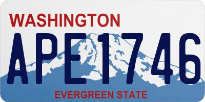 WA license plate APE1746