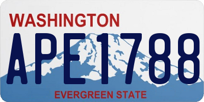 WA license plate APE1788