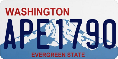 WA license plate APE1790