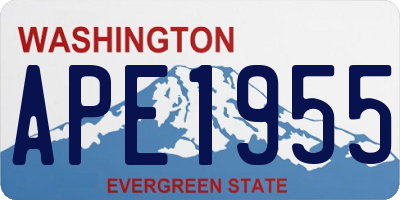 WA license plate APE1955