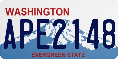 WA license plate APE2148