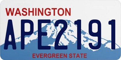 WA license plate APE2191