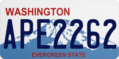 WA license plate APE2262