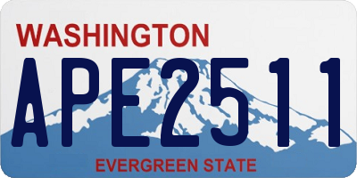 WA license plate APE2511