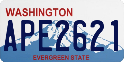 WA license plate APE2621