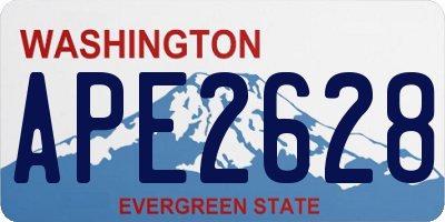 WA license plate APE2628