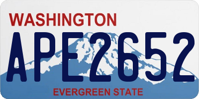 WA license plate APE2652