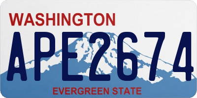 WA license plate APE2674