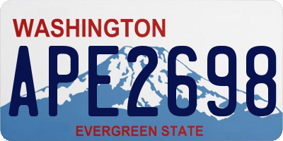 WA license plate APE2698