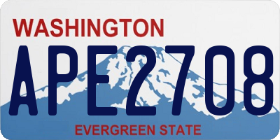 WA license plate APE2708