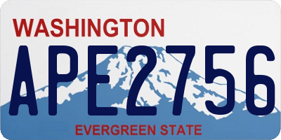 WA license plate APE2756