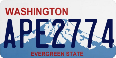 WA license plate APE2774