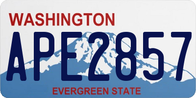 WA license plate APE2857