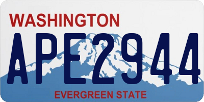 WA license plate APE2944