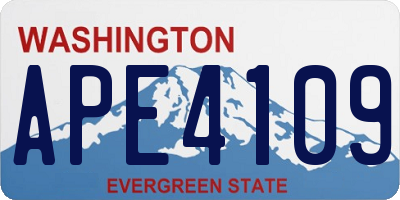 WA license plate APE4109