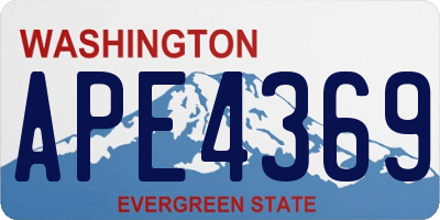WA license plate APE4369