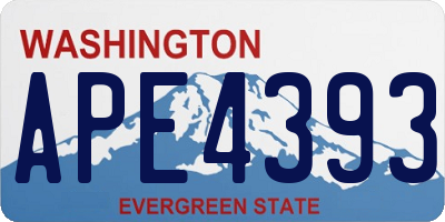 WA license plate APE4393