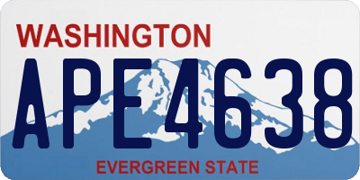 WA license plate APE4638