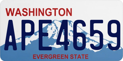 WA license plate APE4659