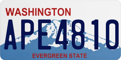 WA license plate APE4810