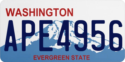 WA license plate APE4956
