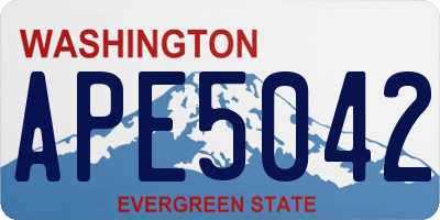 WA license plate APE5042