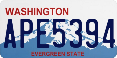WA license plate APE5394