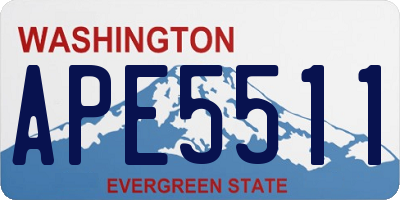 WA license plate APE5511