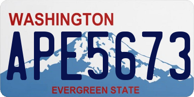 WA license plate APE5673