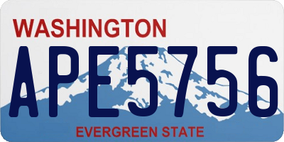 WA license plate APE5756