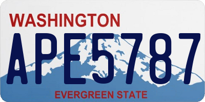 WA license plate APE5787