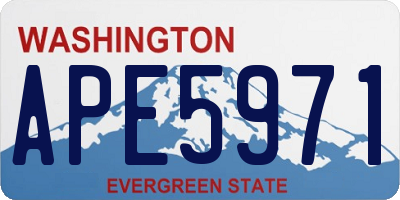 WA license plate APE5971