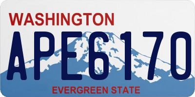 WA license plate APE6170