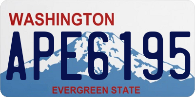 WA license plate APE6195