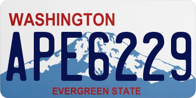 WA license plate APE6229