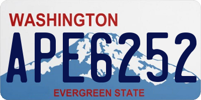 WA license plate APE6252