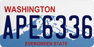WA license plate APE6336