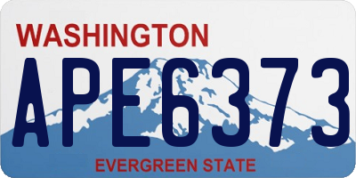 WA license plate APE6373