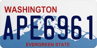 WA license plate APE6961