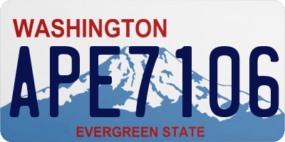 WA license plate APE7106