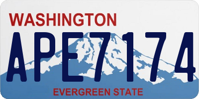 WA license plate APE7174