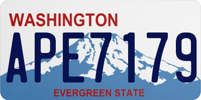 WA license plate APE7179