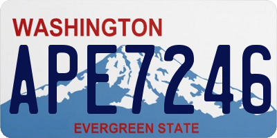 WA license plate APE7246