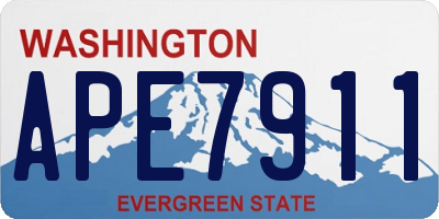 WA license plate APE7911