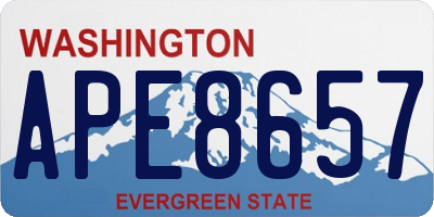 WA license plate APE8657