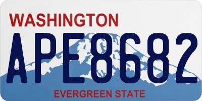 WA license plate APE8682