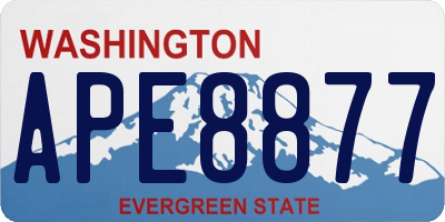 WA license plate APE8877