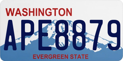 WA license plate APE8879