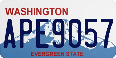 WA license plate APE9057