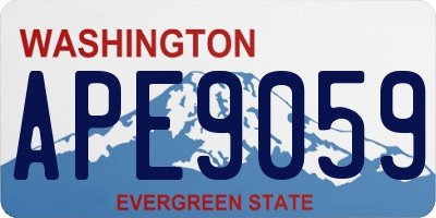WA license plate APE9059